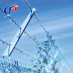 Agricultural Galvanized Barbed Wire - Economic Field & Livestock Boundary Protection - Installation Close-up - Wire Mesh Fence Factory Anping China